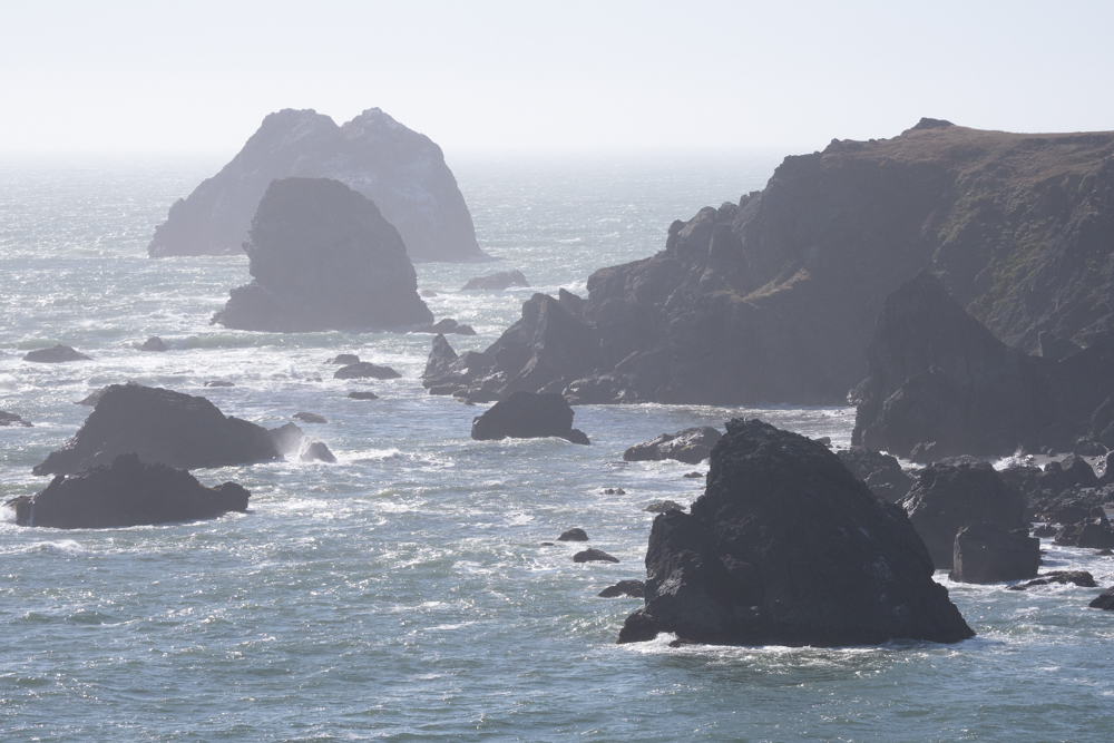 View of sea stacks