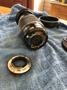 Broken camera lens